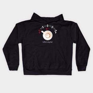 Coffee is my fuel Kids Hoodie